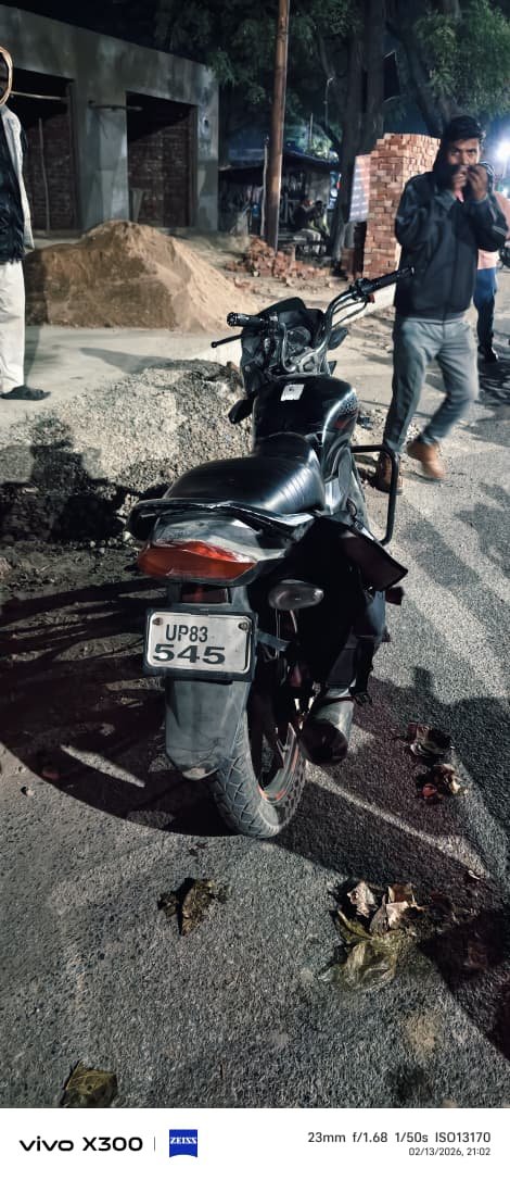 बाइक एक्सीडेंट, महिला घायल